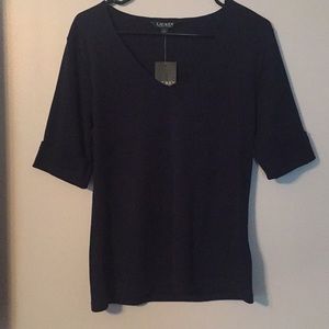 RALPH LAUREN V-Neck 3/4 Sleeve Shirt